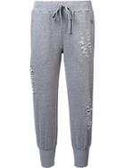 Thomas Wylde 'ripped' Track Pants, Women's, Size: Large, Grey, Cotton/polyester