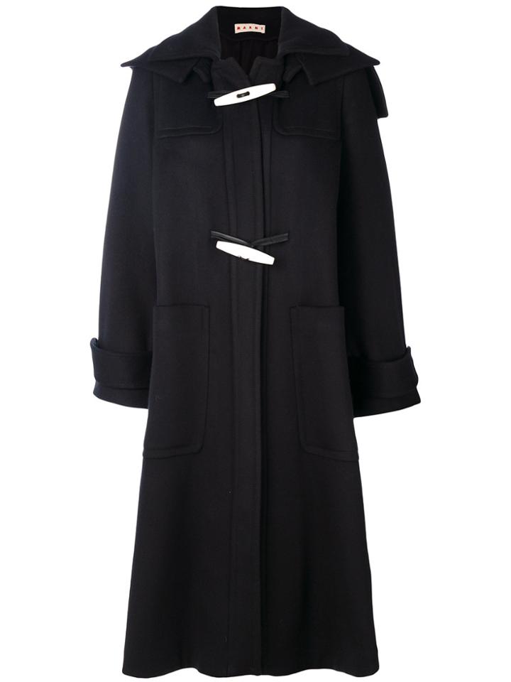 Marni Hooded Duffle Coat - Blue