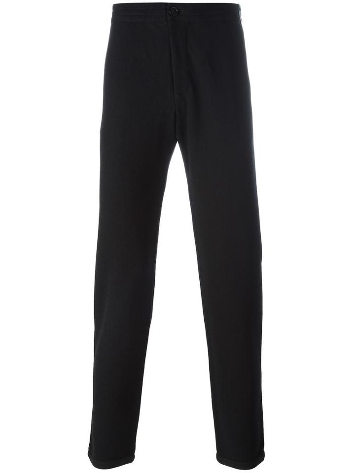 Fendi Slim Track Pants, Men's, Size: 46, Black, Polyamide/wool