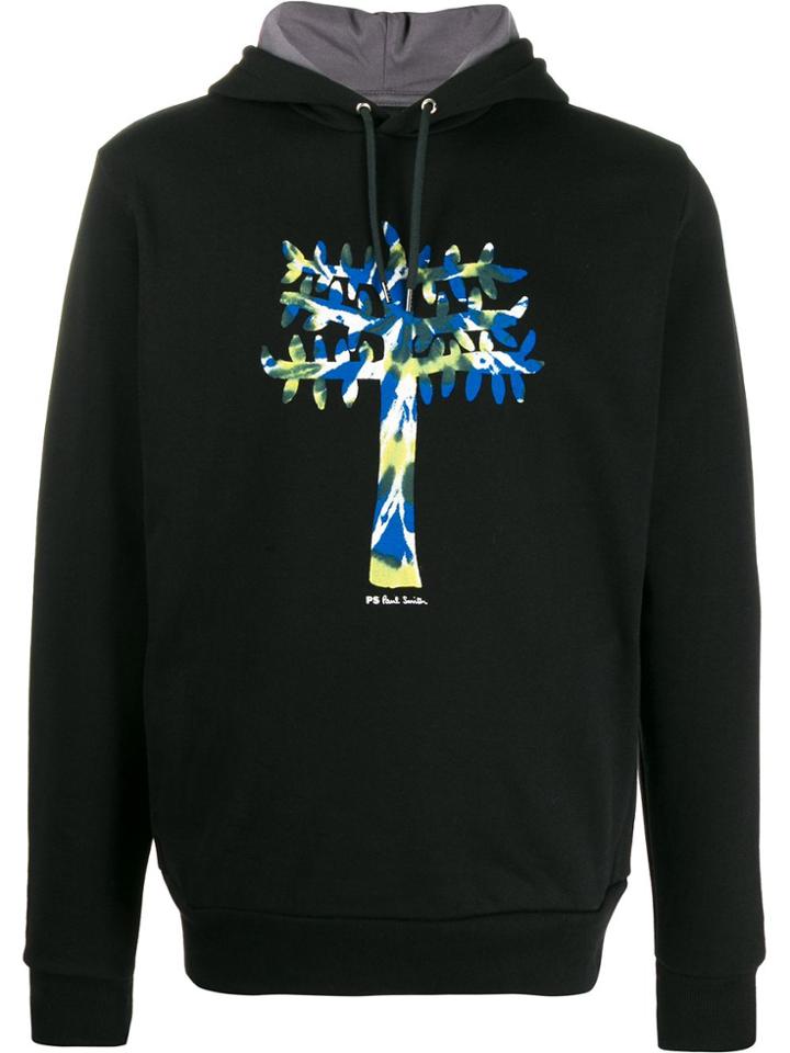 Ps Paul Smith Tree Print Hoodie - Black