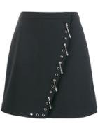 Versus Safety Pin-embellished Skirt - Black