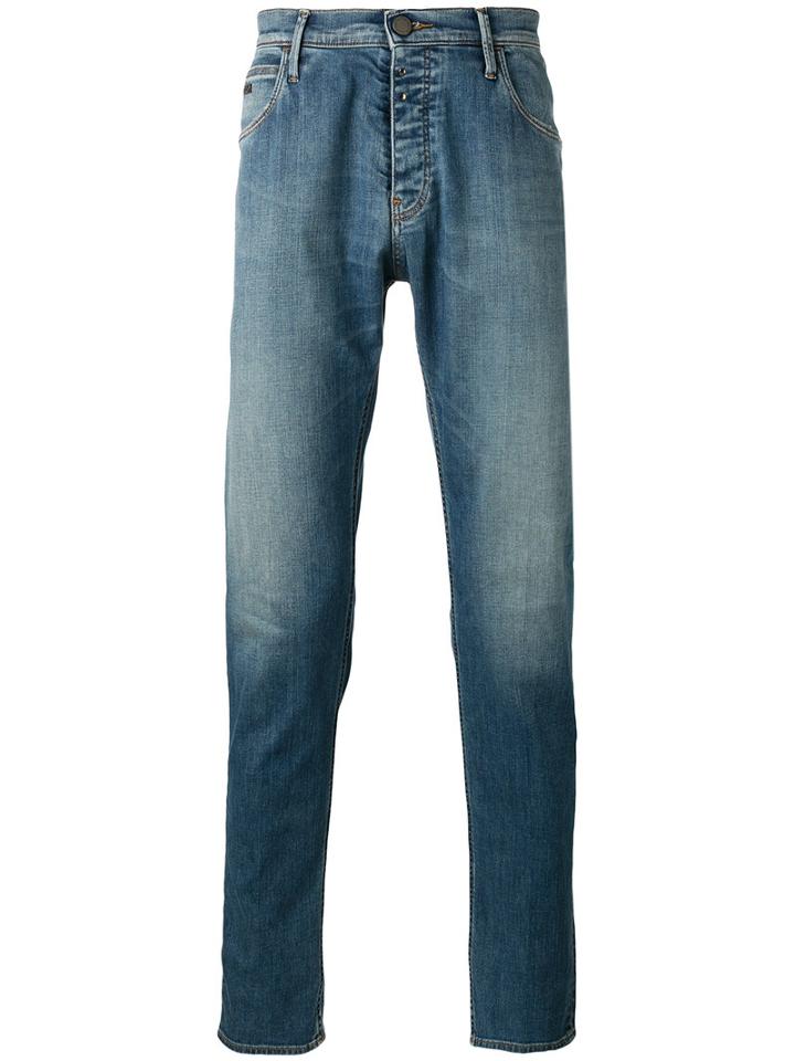Emporio Armani - Straight Leg Jeans - Men - Cotton/elastolefin - 32, Blue, Cotton/elastolefin