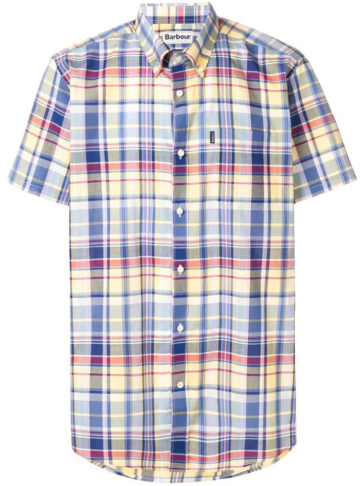 Barbour Short Sleeve Plaid Shirt - Blue