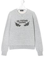 Dsquared2 Kids - 24-7 Star Print Sweatshirt - Kids - Cotton/viscose - 16 Yrs, Grey
