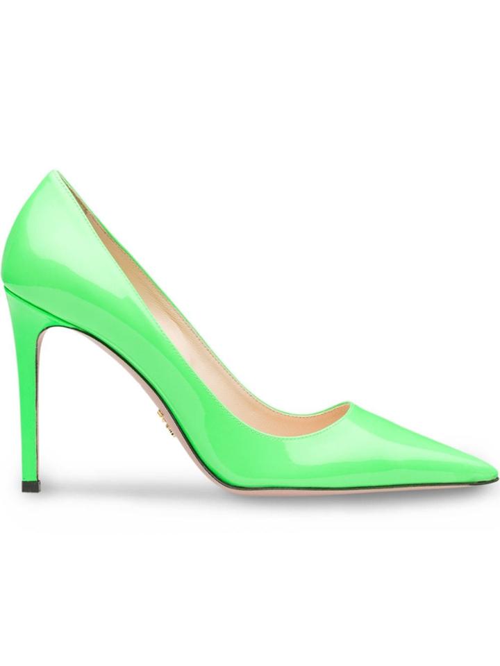 Prada Patent Leather Pumps - Green