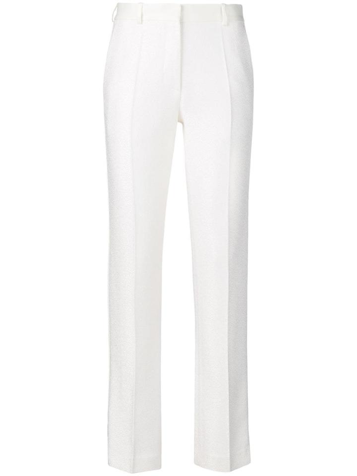 Victoria Beckham Satin Tuxedo Trousers - White