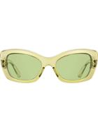 Prada Eyewear Postcard Rectangular Frame Sunglasses - Green
