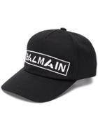 Balmain Embroidered Logo Cap - Black