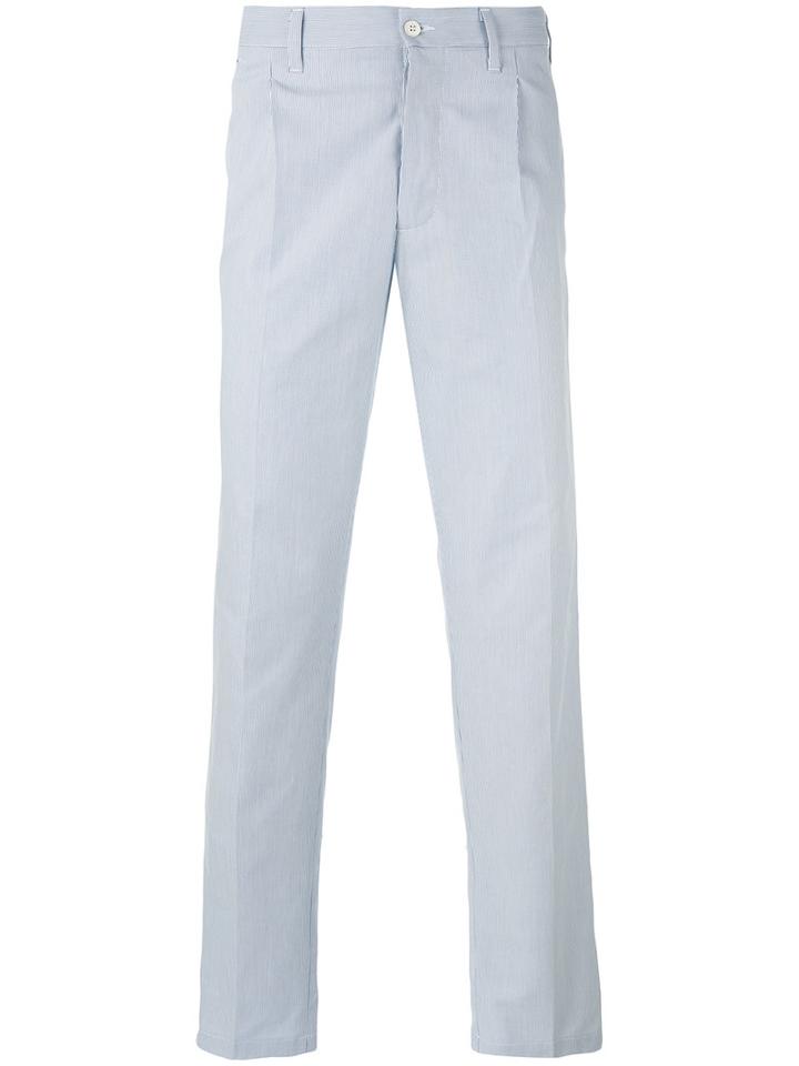 Mp Massimo Piombo - Classic Pleat Front Trousers - Men - Cotton - 50, Blue, Cotton