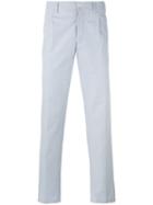 Mp Massimo Piombo - Classic Pleat Front Trousers - Men - Cotton - 50, Blue, Cotton
