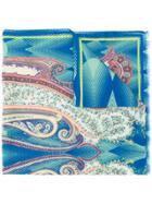 Etro Mixed Paisley Print Scarf - Blue