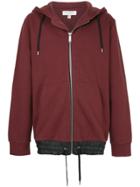 Public School Zipped Hooded Sweatshirt - Red