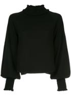 Nina Ricci Ruffle Trim Sweater - Black