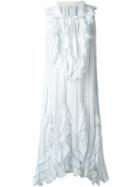 Chloé Ruffled Loose Dress, Women's, Size: 36, White, Cotton/silk