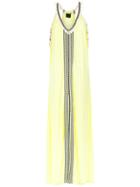 Andrea Bogosian Embroidered Long Dress - Yellow & Orange