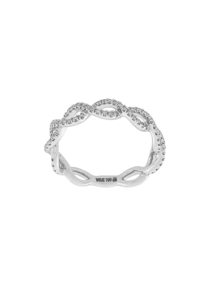 Wouters & Hendrix Gold Diamond Ribbon Ring - Metallic