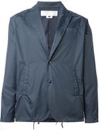 Ganryu Comme Des Garcons Drawstring Hem Jacket, Men's, Size: L, Blue, Polyester/nylon