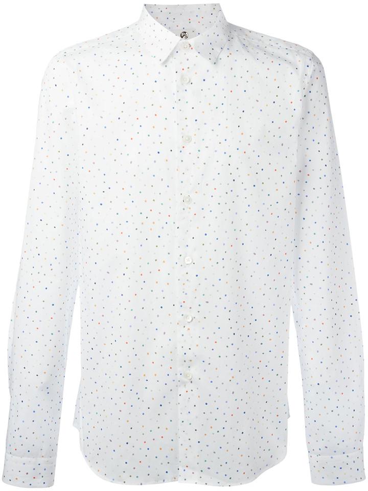 Ps By Paul Smith - Dots Print Shirt - Men - Cotton - Xl, White, Cotton