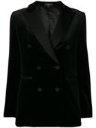 Theory Double Breasted Tuxedo Jacket - Black