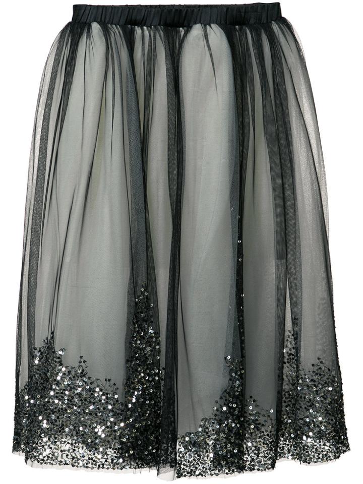 Loyd/ford Embellished Tulle Layer Skirt - Black