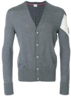 Moncler Gamme Bleu Colour-block Knitted Cardigan - Grey