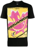 Dsquared2 Maple Leaf Logo Print T-shirt - Black