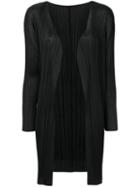 Pleats Please By Issey Miyake - Pleated Cardigan - Women - Polyester - 3, Black, Polyester