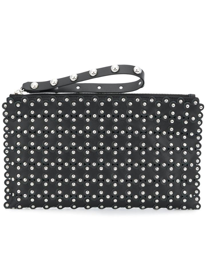 Red Valentino Floral Stud Clutch - Black