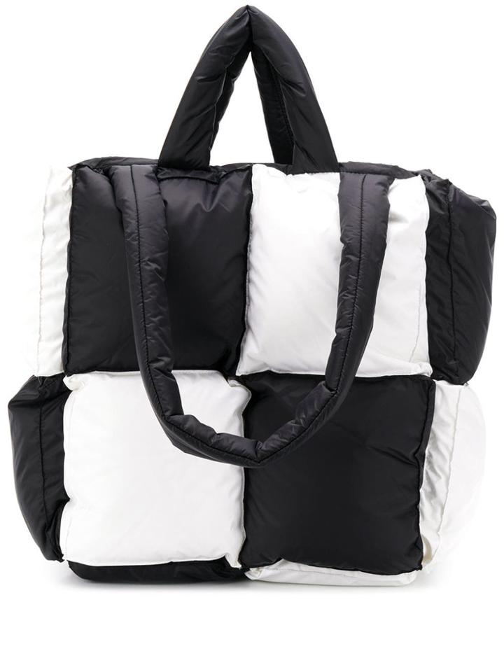 Off-white Padded Square Tote - Black