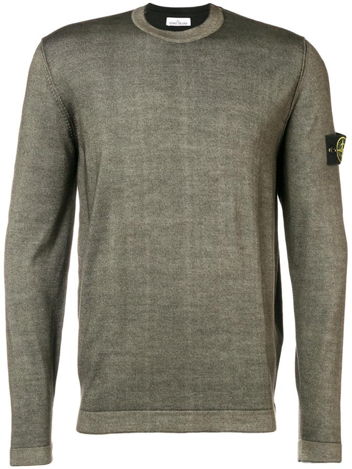 Stone Island Long-sleeve Fitted Sweater - Green