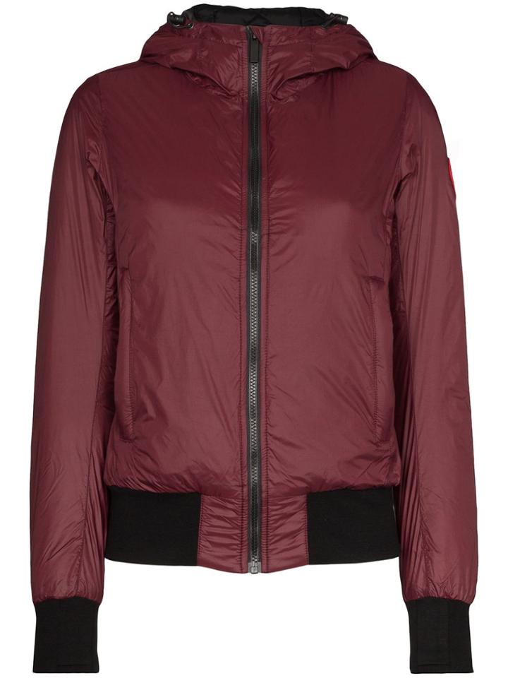 Canada Goose Dore Hooded Bomber Jacket - Red