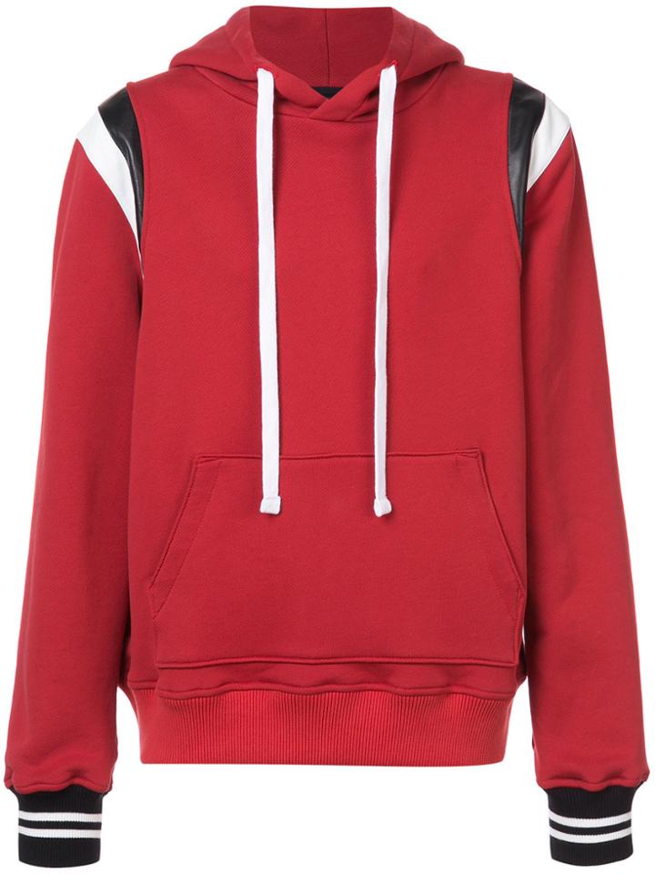 Amiri Stripe Detail Hoodie - Red