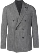 Lardini Double Breasted Suit Jacket - Grey