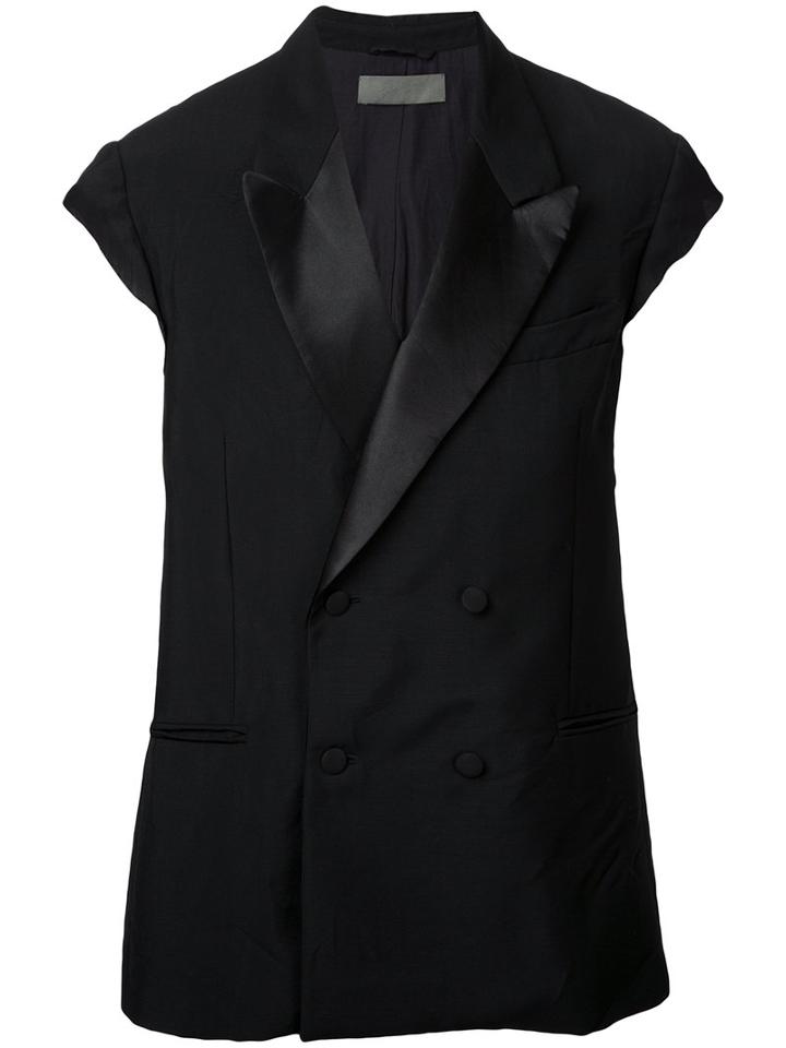 Di Liborio Vest Coat, Men's, Size: 48, Black, Silk/mohair