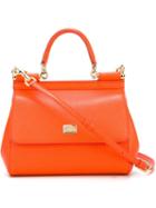 Dolce & Gabbana Small 'sicily' Tote, Women's, Yellow/orange, Leather