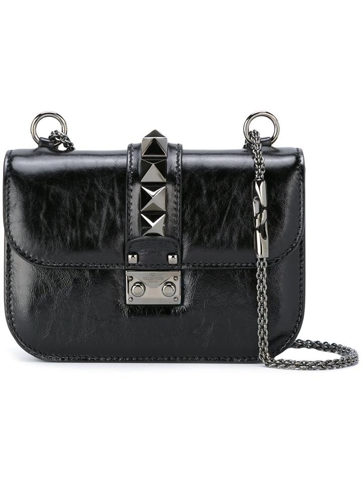 Valentino 'glam Lock' Shoulder Bag, Women's, Black