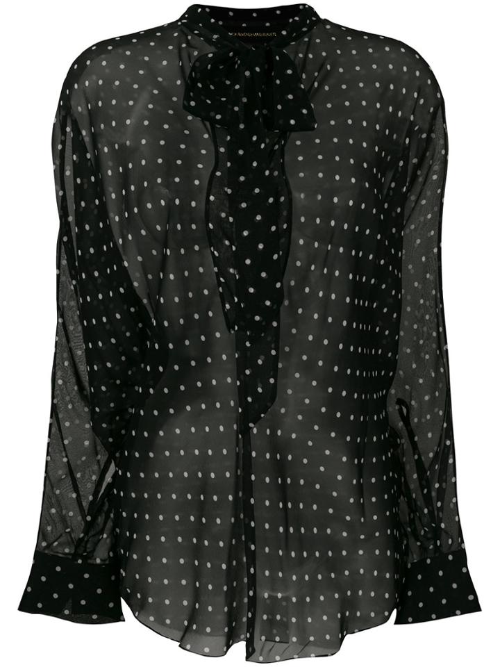 Alexandre Vauthier Polka-dot Blouse - Black