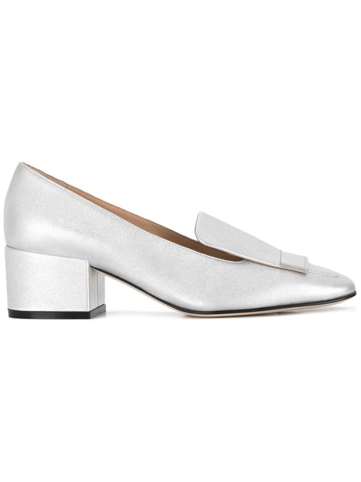 Sergio Rossi Front Plaque Pumps - Silver