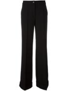 Dolce & Gabbana Palazzo Pants, Women's, Size: 42, Black, Spandex/elastane/virgin Wool