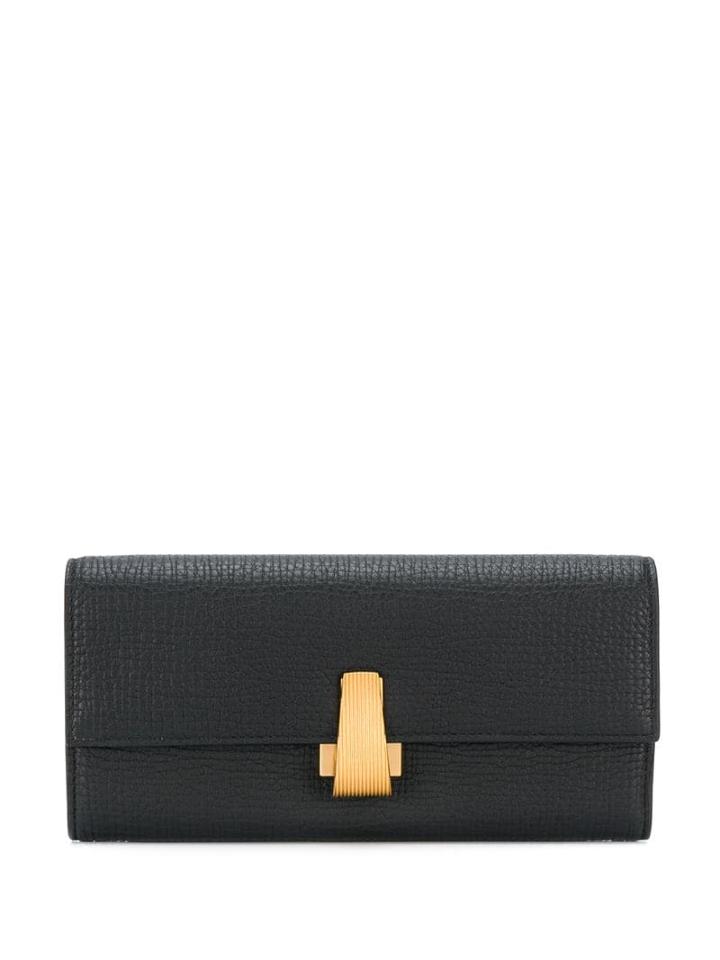 Bottega Veneta Decorative Clasp Wallet - Black