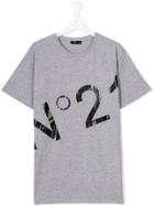No21 Kids Logo Print T-shirt - Grey