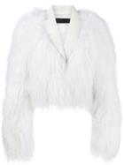 Haider Ackermann Lapel Bomber Style Jacket - White