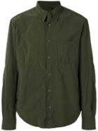 Aspesi Silky Buttoned Shirt, Men's, Size: Large, Green, Polyamide/polyester