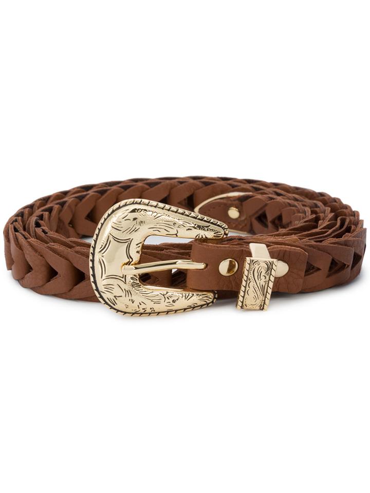B-low The Belt Braided Western Buckle Belt - Brown