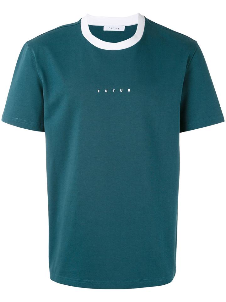 Futur - Branded T-shirt - Unisex - Cotton - Xl, Blue, Cotton