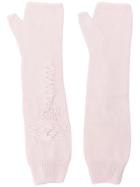 Barrie Thistle Patterned Gloves - Pink