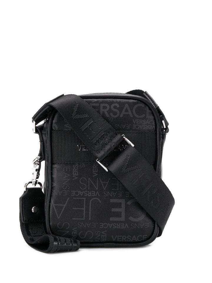 Versace Jeans Crossbody Messenger Bag - Black