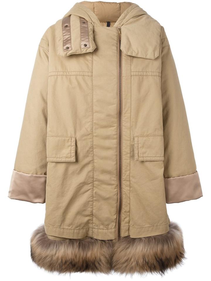 Moncler Stige Hooded Coat - Nude & Neutrals