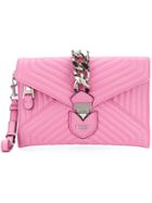 Moschino Quilted Clutch - Pink & Purple