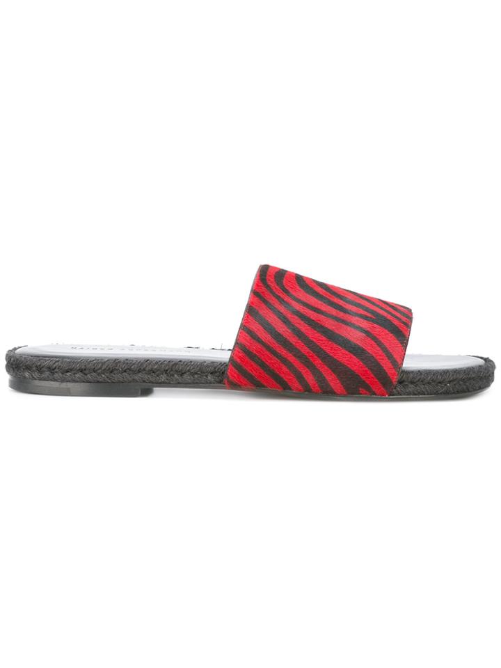 Haider Ackermann Zebra Pattern Sandals - Red